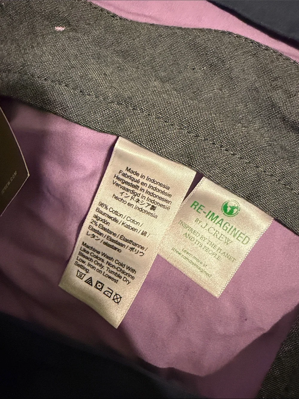 J. Crew Men's 7’’ Stretch Chino Shorts Lavender New Size 33